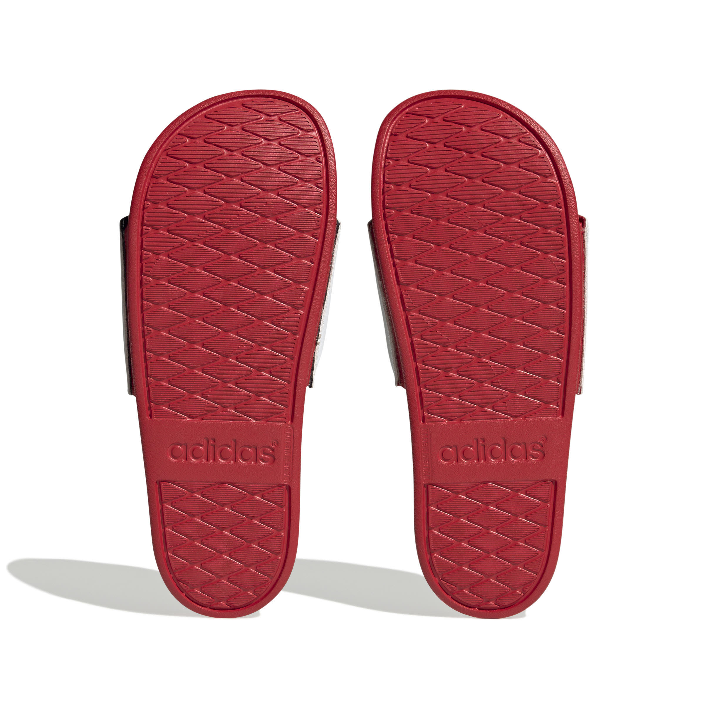 adidas Comfort adilette Damen Badeslipper Badelatsche weiß-rot