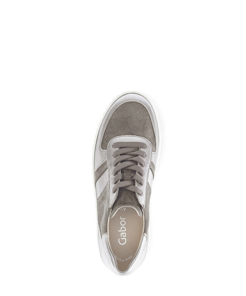 Gabor Damen Sneaker low Schnürschuh grau