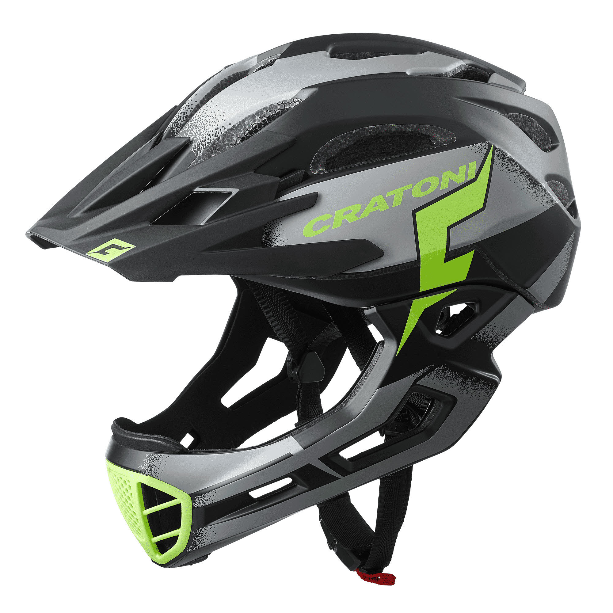 Cratoni C-Maniac Pro Herren Fullface Fahrradhelm Downhill schwarz-lime-matt NEU