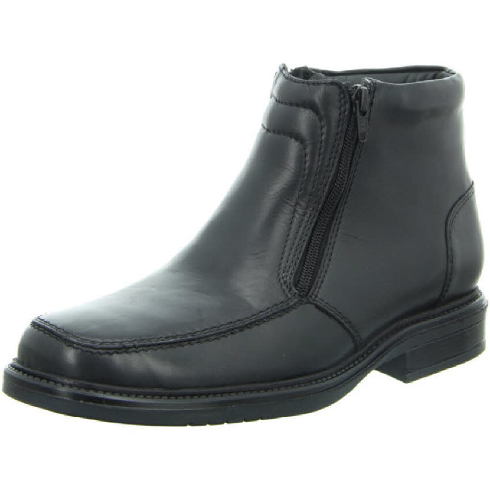 Longo Stiefelette Herren Slipper Winterschuhe Lederschuhe gefüttert schwarz NEU