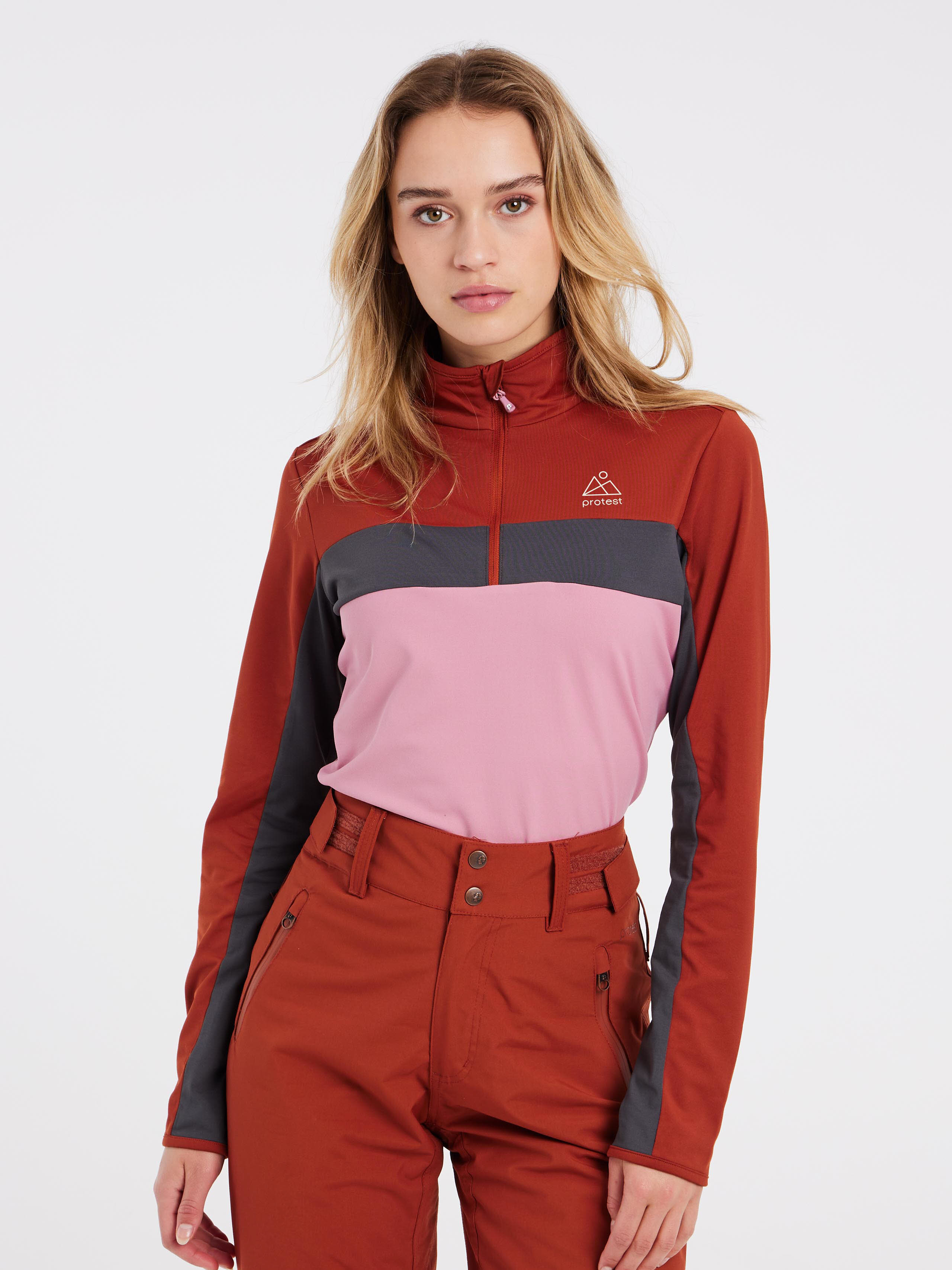 Protest PRTNAIADS Fleece Skipullover Skirolli Damen rot rosa