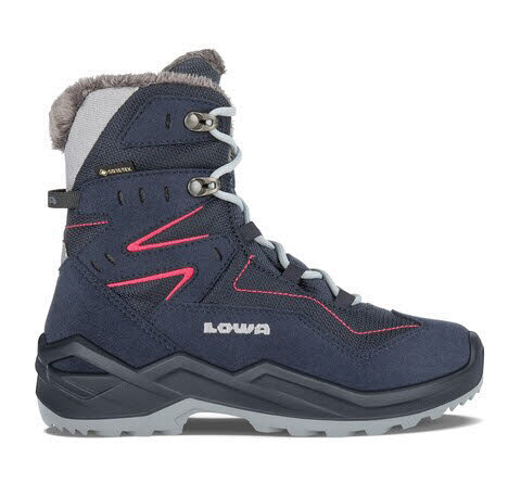 Lowa LINO GTX HI JR Winterstiefel Kinder dunkelgrau pink