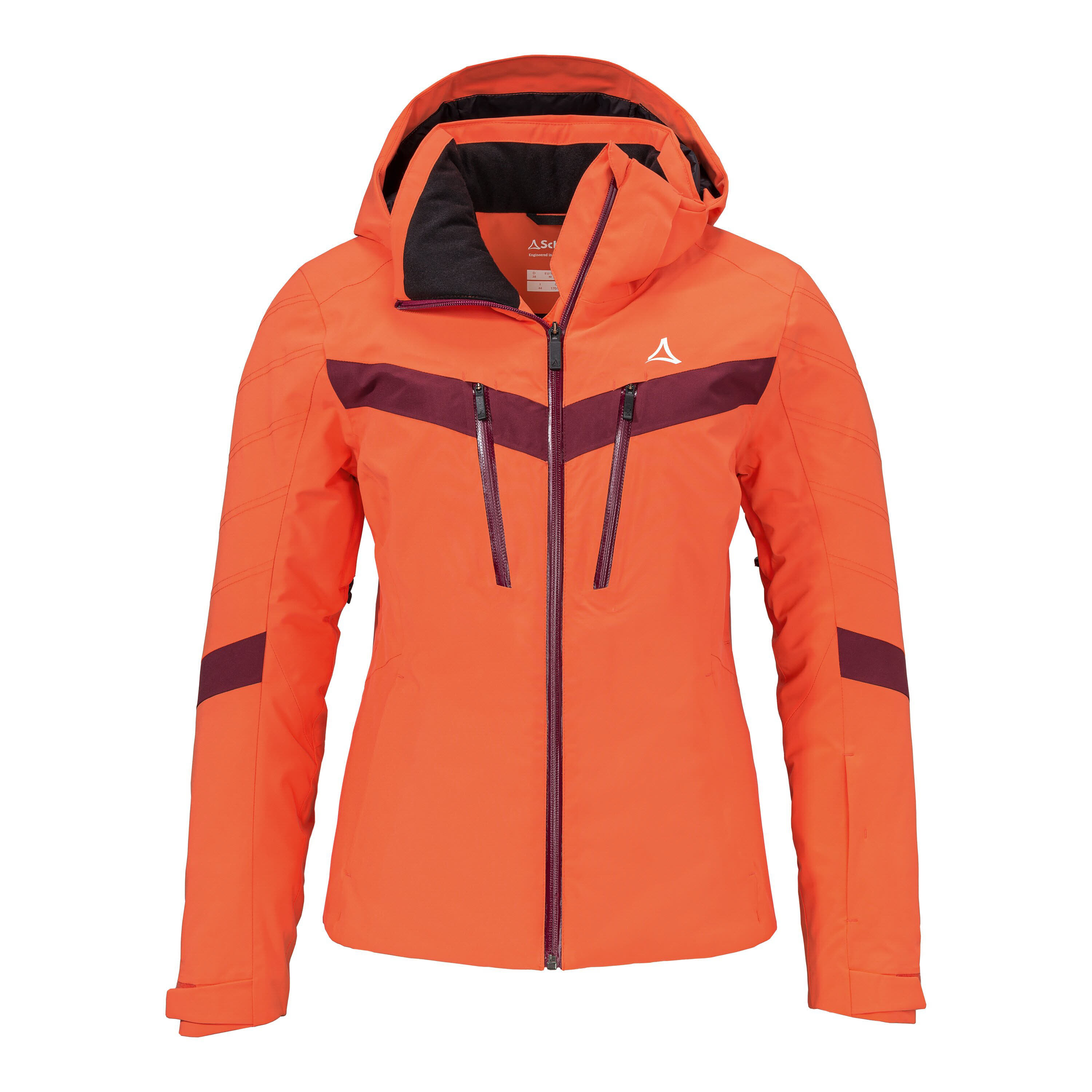 Schöffel Avons Damen Skijacke Winterjacke Kapuzenjacke orange