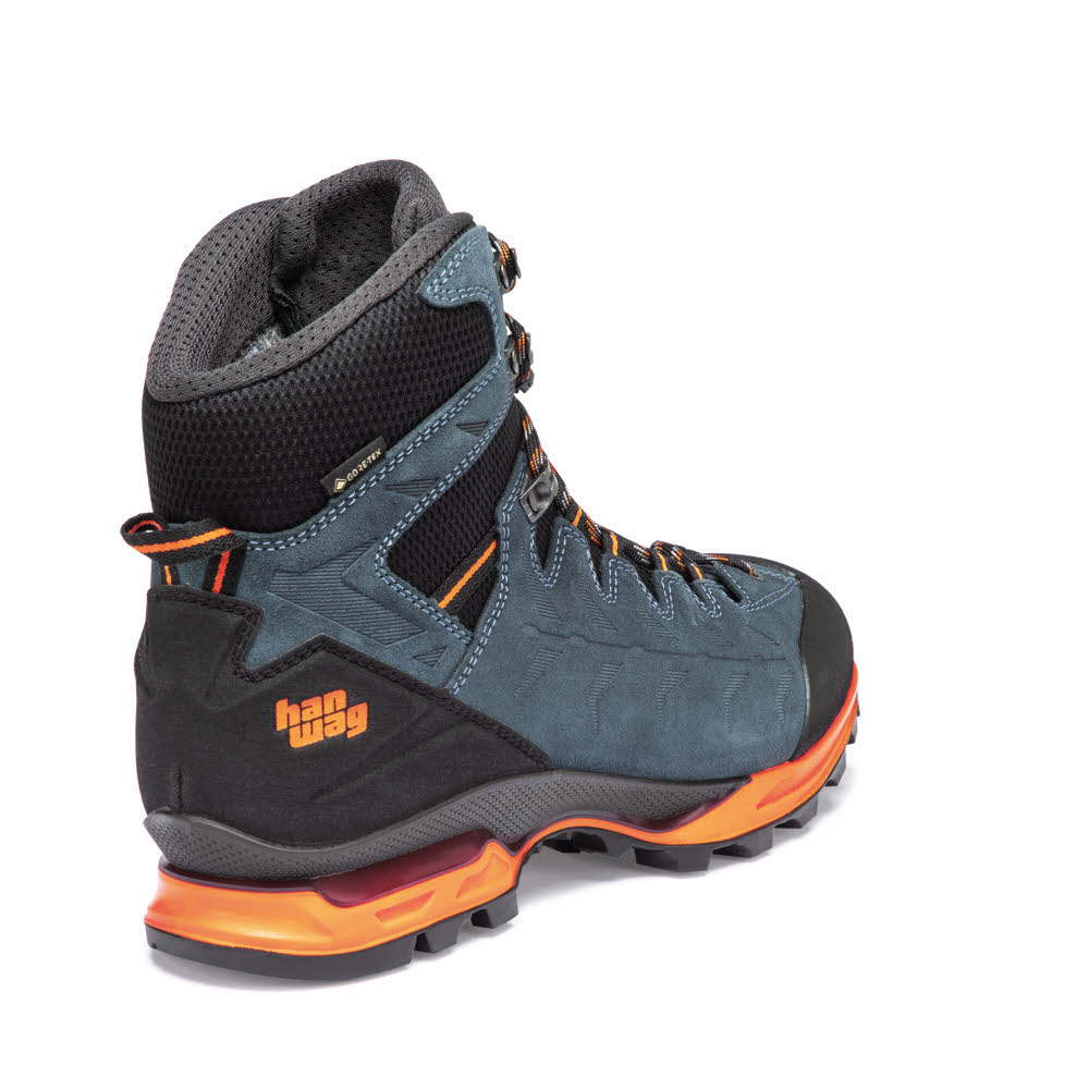 Hanwag Makra GTX Herren Trekkingschuh Wanderschuh Grau Orange