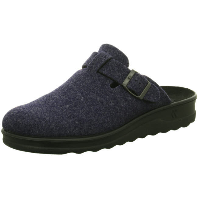 Romika Herren Schlupfschuh Clogs Pantoffel Gefüttert Filzschuhe blau NEU