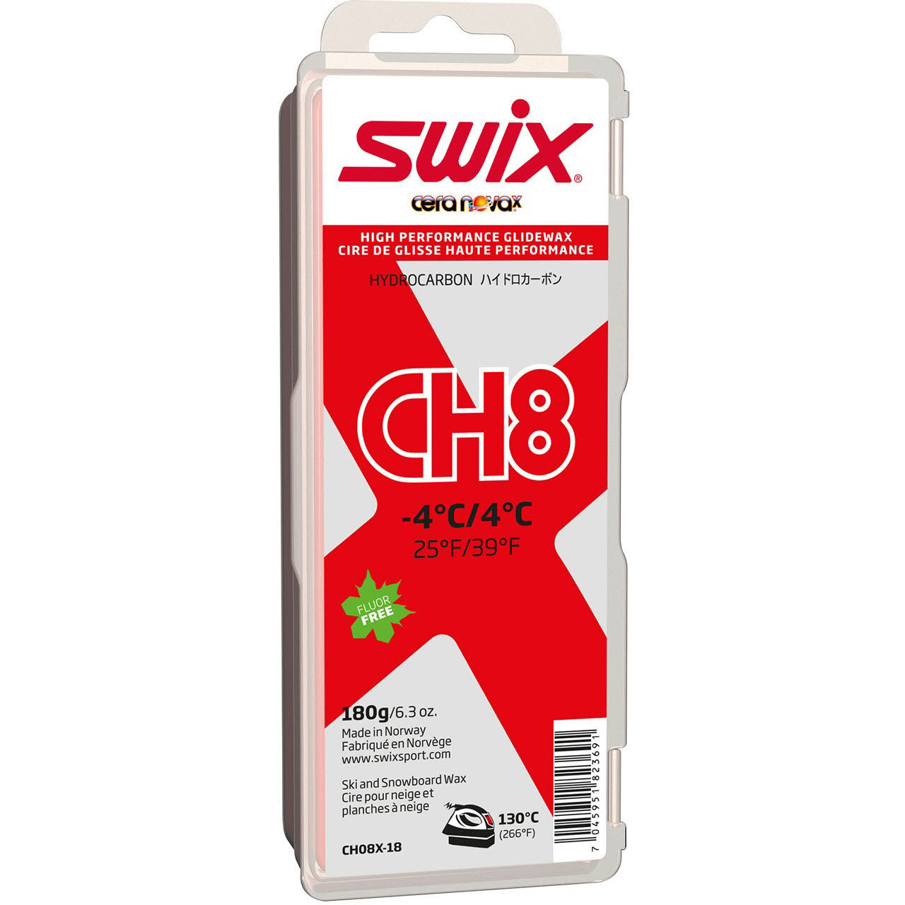 Swix CH8X Red Skiwachs -4°C bis 4°C NEU