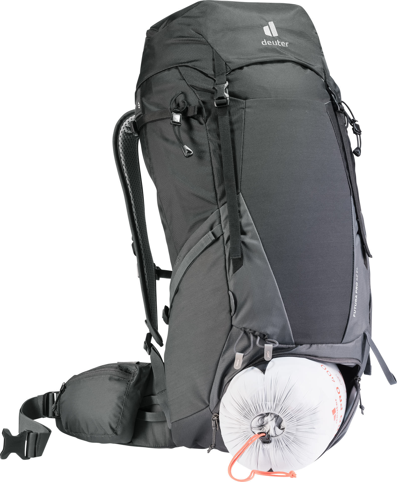 Deuter Futura Pro 42 EL Unisex Rucksack Wanderrucksack Trekkingrucksack schwarz