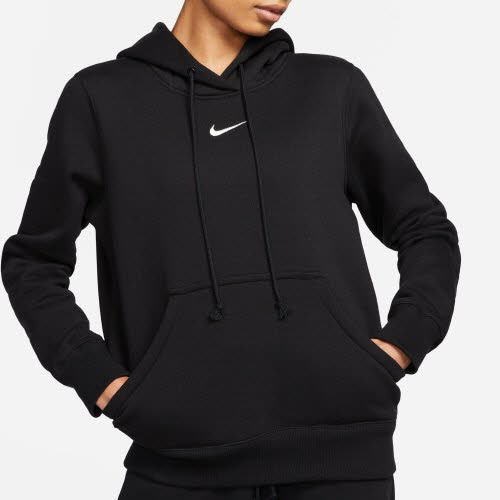 Nike Sportswear Phoenix Fleece Kapuzensweater Hoodie Sweatpullover Damen schwarz