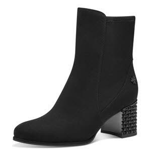 Marco Tozzi Damen Boots Stiefelette Slipper schwarz