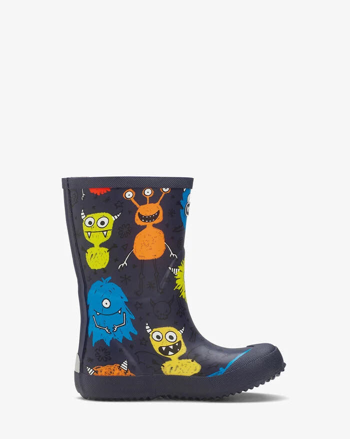 Viking Indie Print Navy/Multi Gummistiefel ungefüttert Kinder dunkelblau