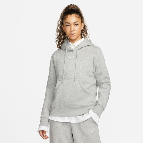 Nike Sportswear Phoenix Fleece Kapuzensweater Hoodie Sweatpullover Damen grau