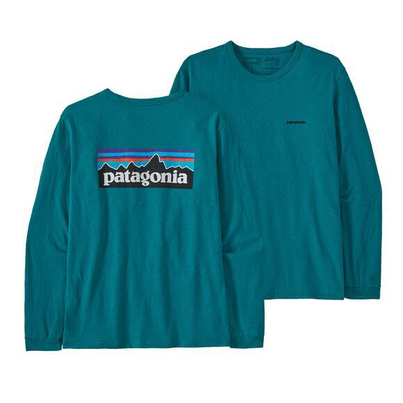Patagonia Women's Long-Sleeved P-6 Logo Responsibili-Tee Langarmshirt Damen blaugrün