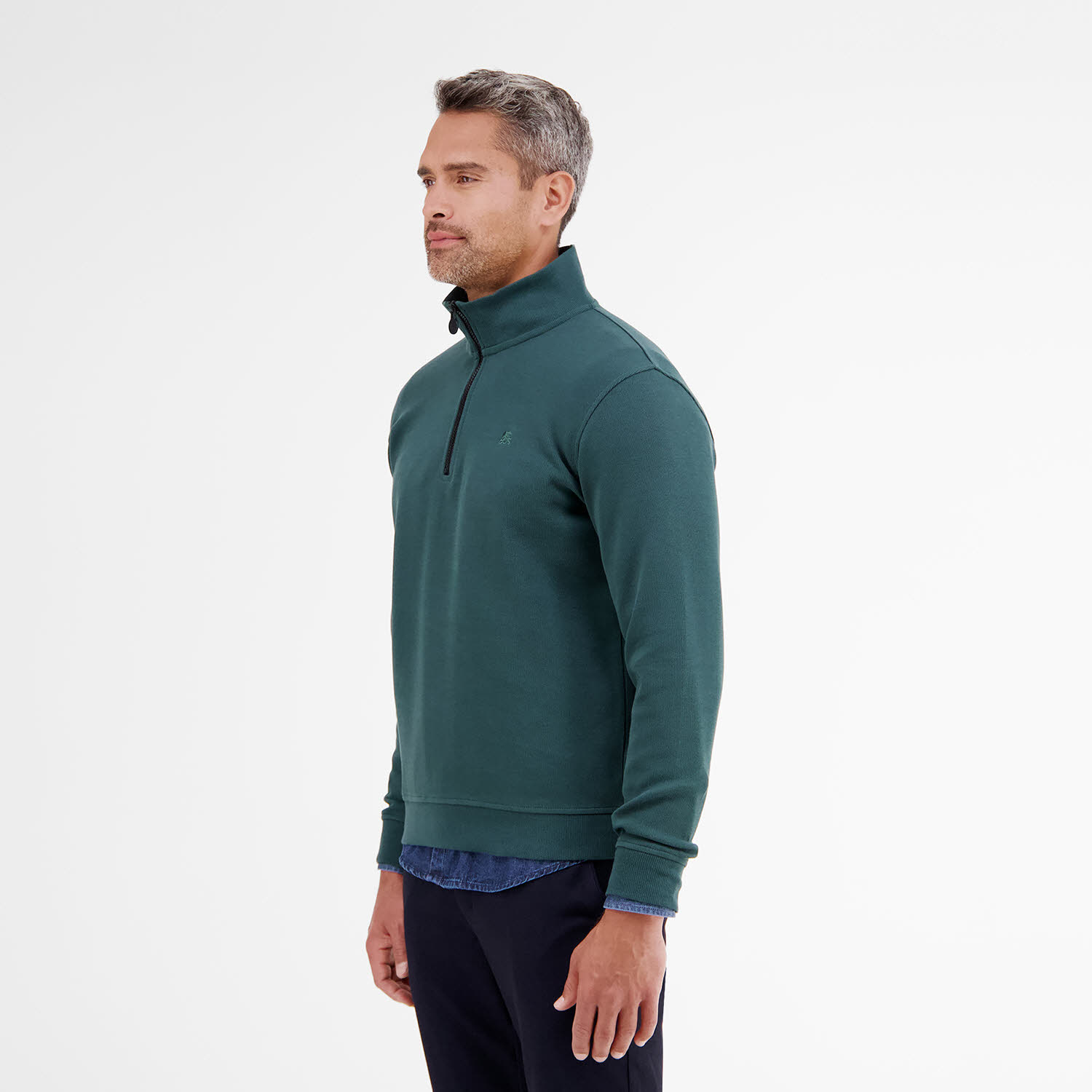 Lerros Troyer Herren Sweatshirt Half Zip grün