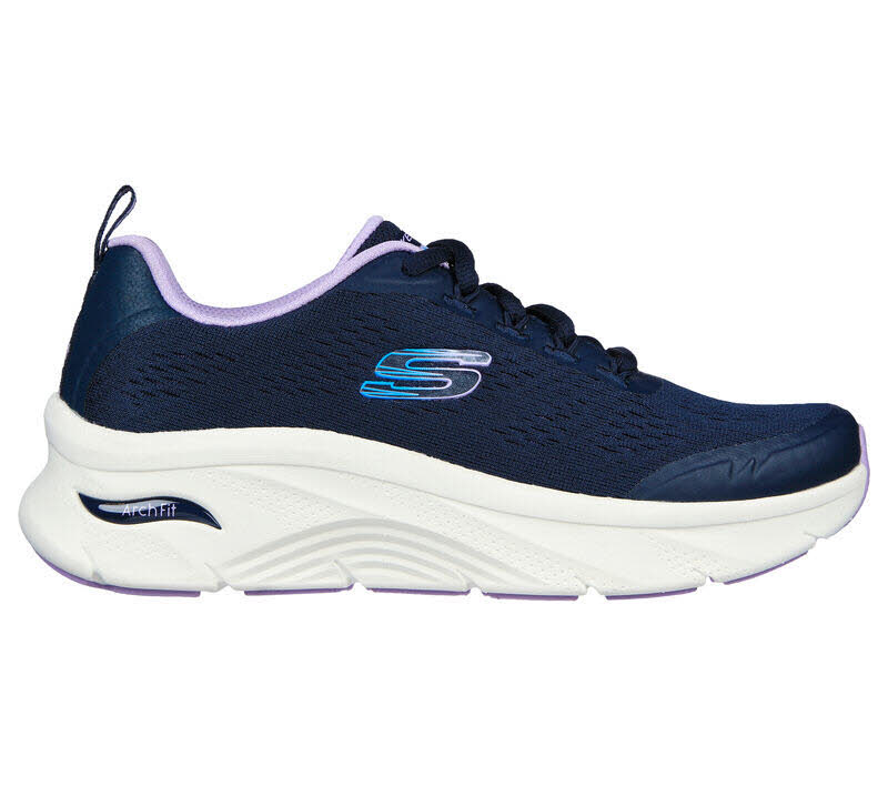 Skechers ARCH FIR D'LUX Damen Sneaker Schnürschuh blau