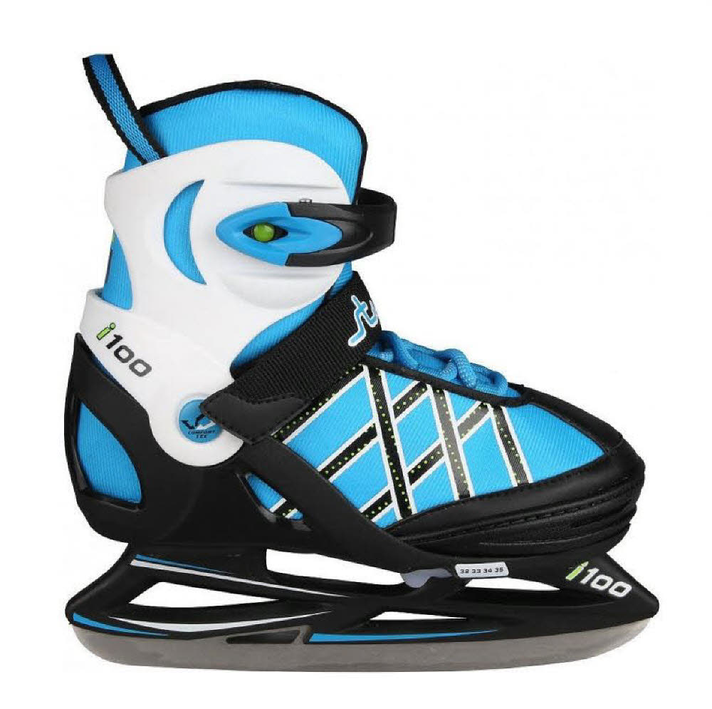 Stuf i100 EH Semisoftskate Kinder Schlittschuhe schwarz-blau verstellbar NEU