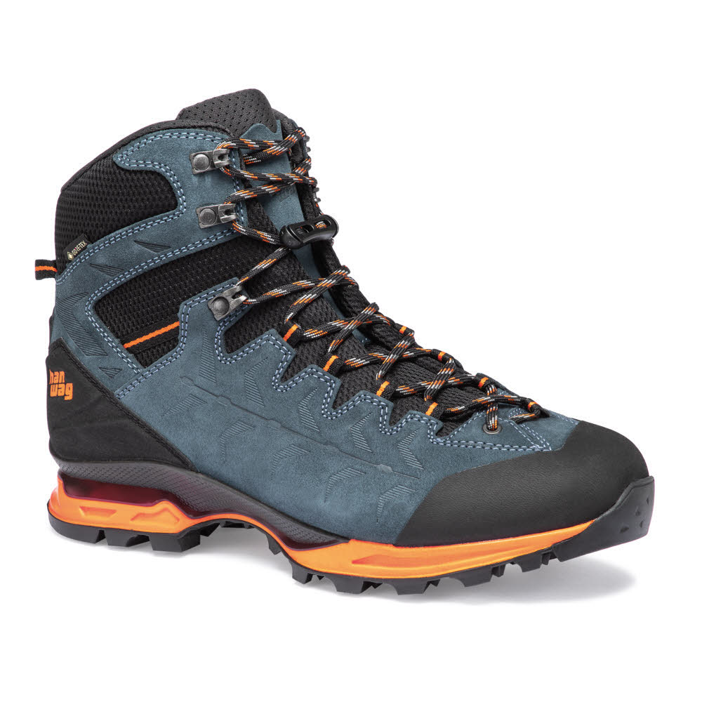 Hanwag Makra GTX Herren Trekkingschuh Wanderschuh Grau Orange