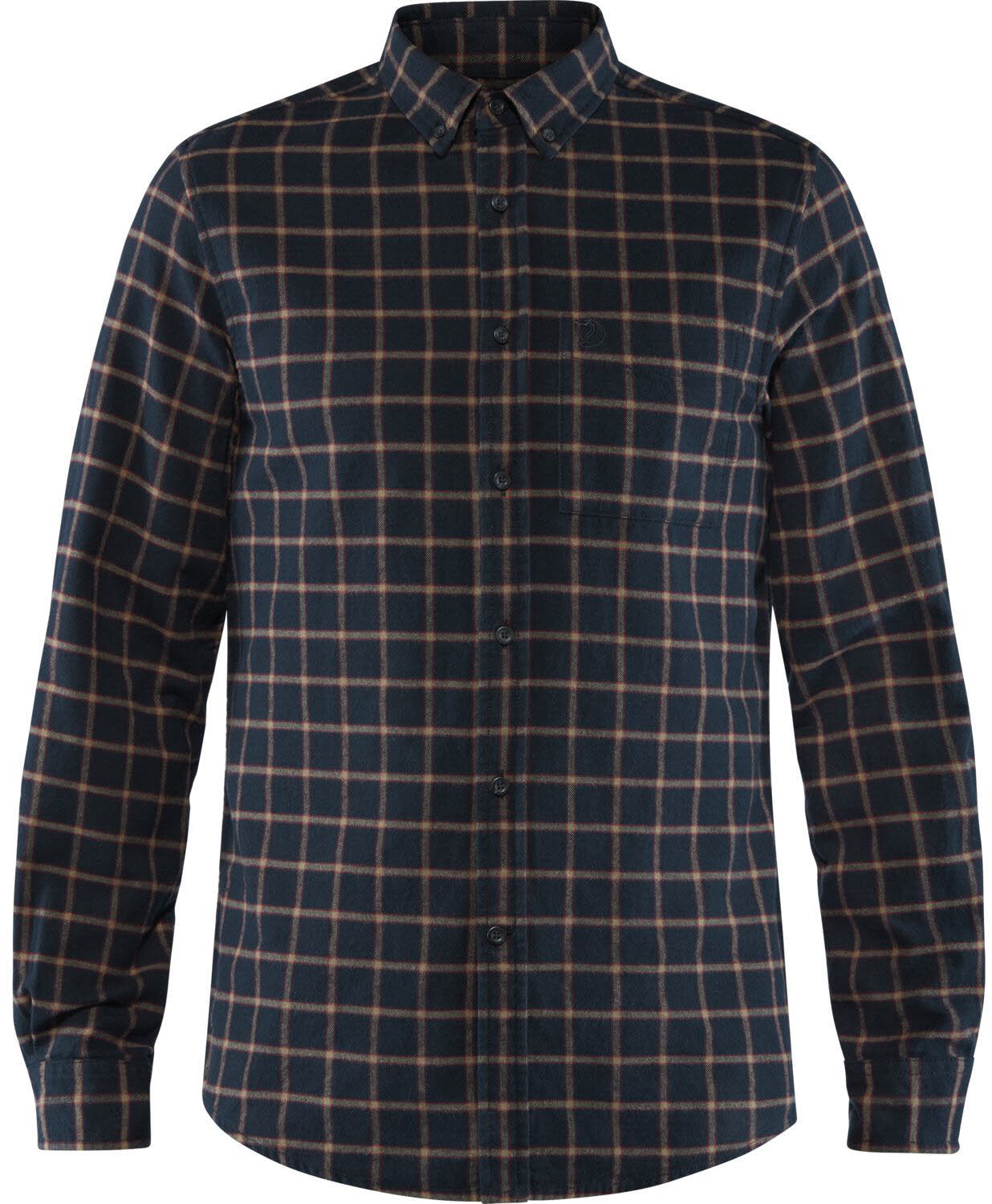 Fjällräven Övik Flannel Shirt Hemd Baumwolle PFC-frei Herren Blau