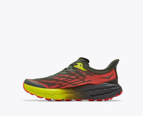 Hoka M Speedgoat 5 Laufschuh Joggingschuh Trailrunning Herren dunkelgrün rot NEU