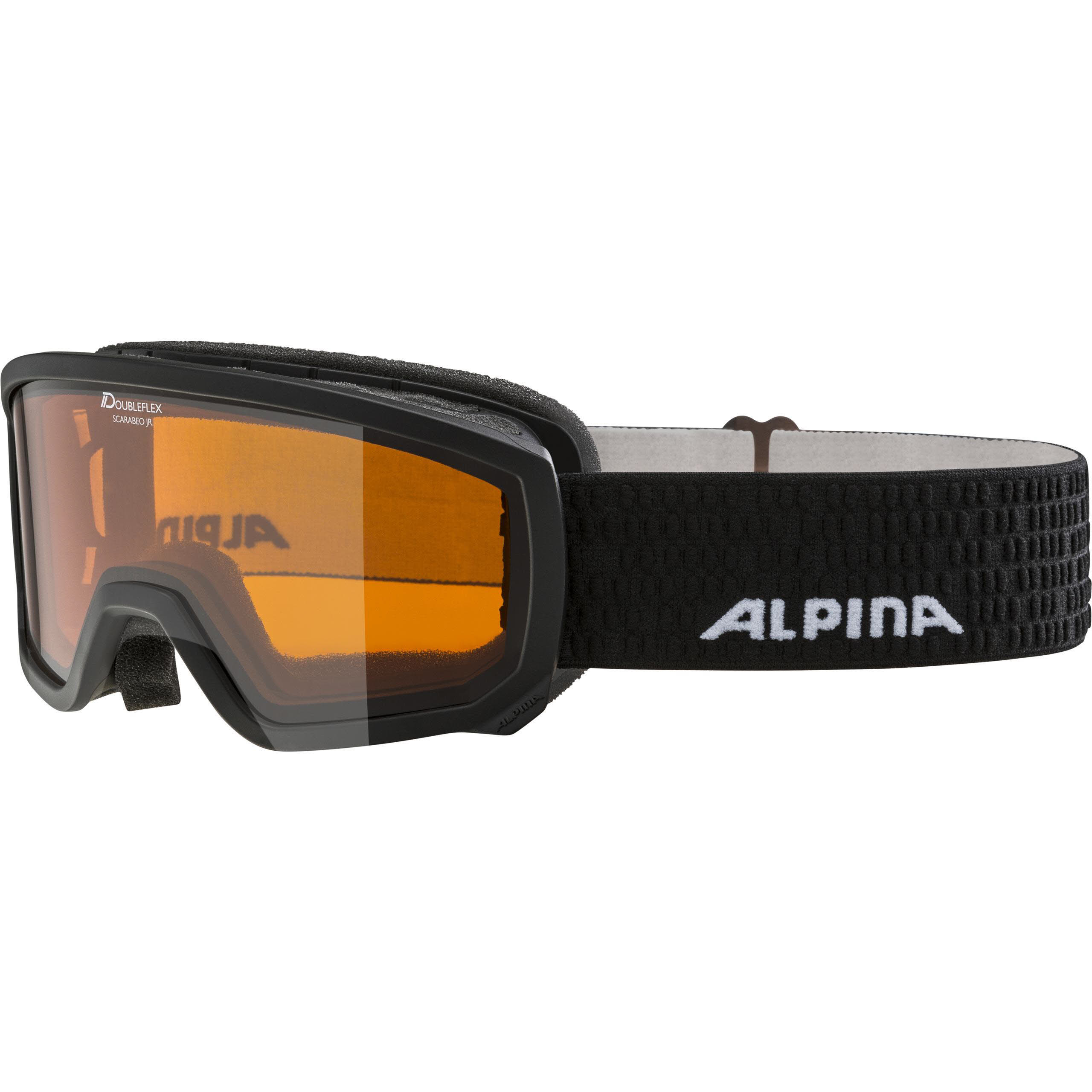 Alpina Scarabeo Jr. Kinder Skibrille Snowboardbrille Wintersport Alpin black NEU