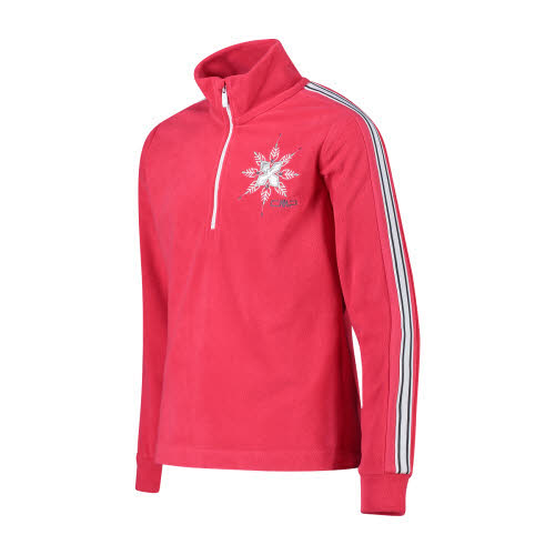 CMP KID G SWEAT Mädchen Skirolli Langarm Stehkragen Bergsport Outdoor rot NEU