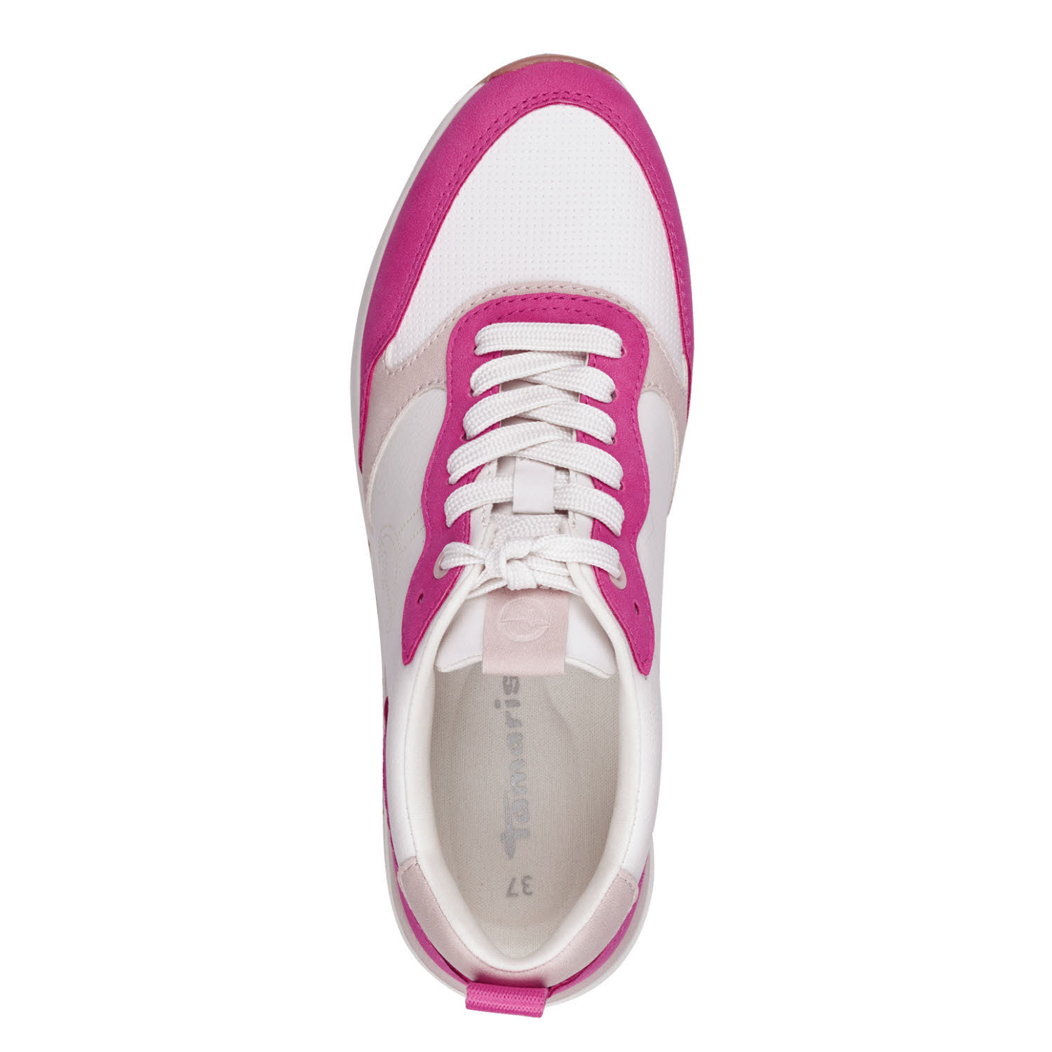 Tamaris Schnürer Sneaker Damen pink weiß