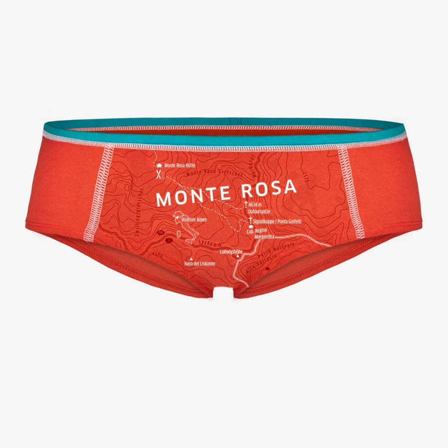 Ein schöner Fleck Erde MONTE ROSA Damen Unterhose Baumwolle Low-Cut rot NEU