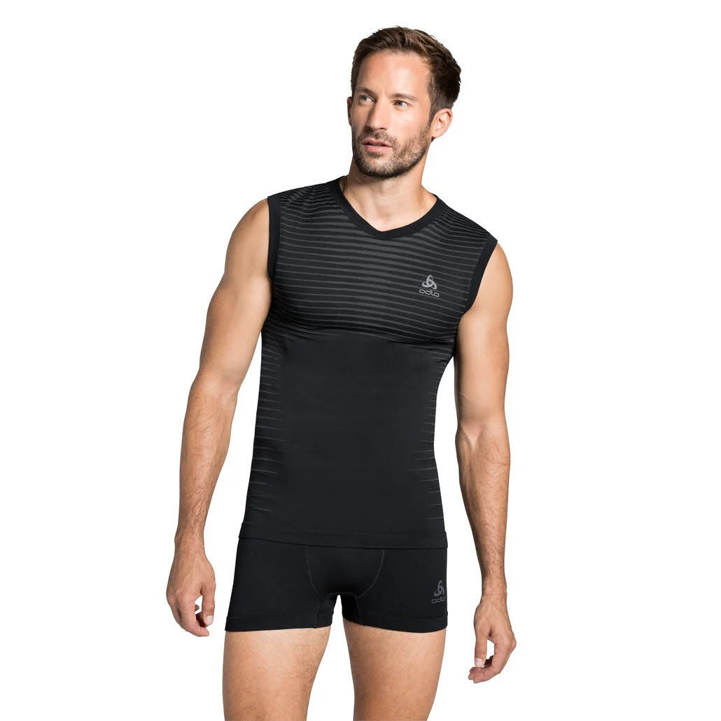 Odlo Performance Light Base Layer Herren Unterhemd Funktionsshirt ärmellos schwarz