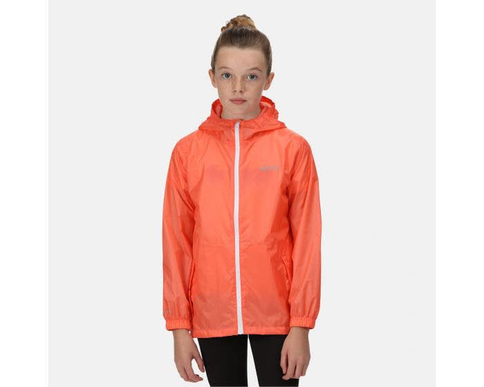 Regatta Pack-It-III Mädchen Regenjacke Sport Freizeit orange NEU