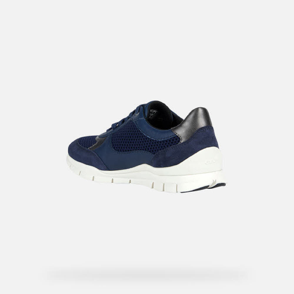 Geox Sukie Damen Low-Cut-Damensneaker atmungsaktiv blau