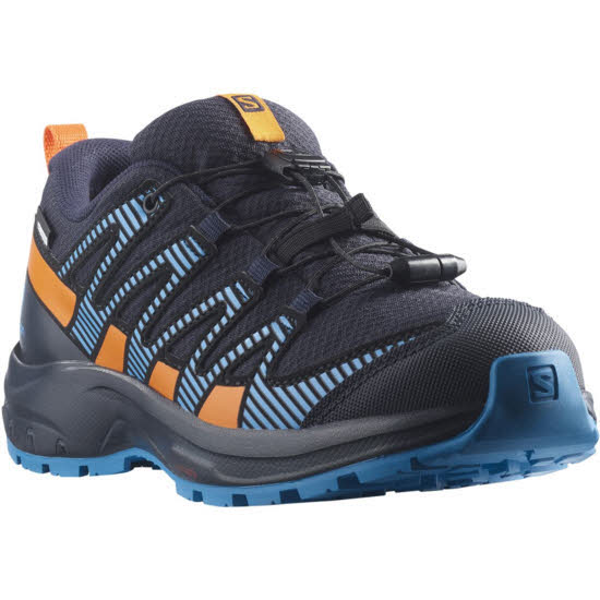 Salomon XA Pro V8 CSWP Junior Kinderschuh wasserdicht Jungen blau