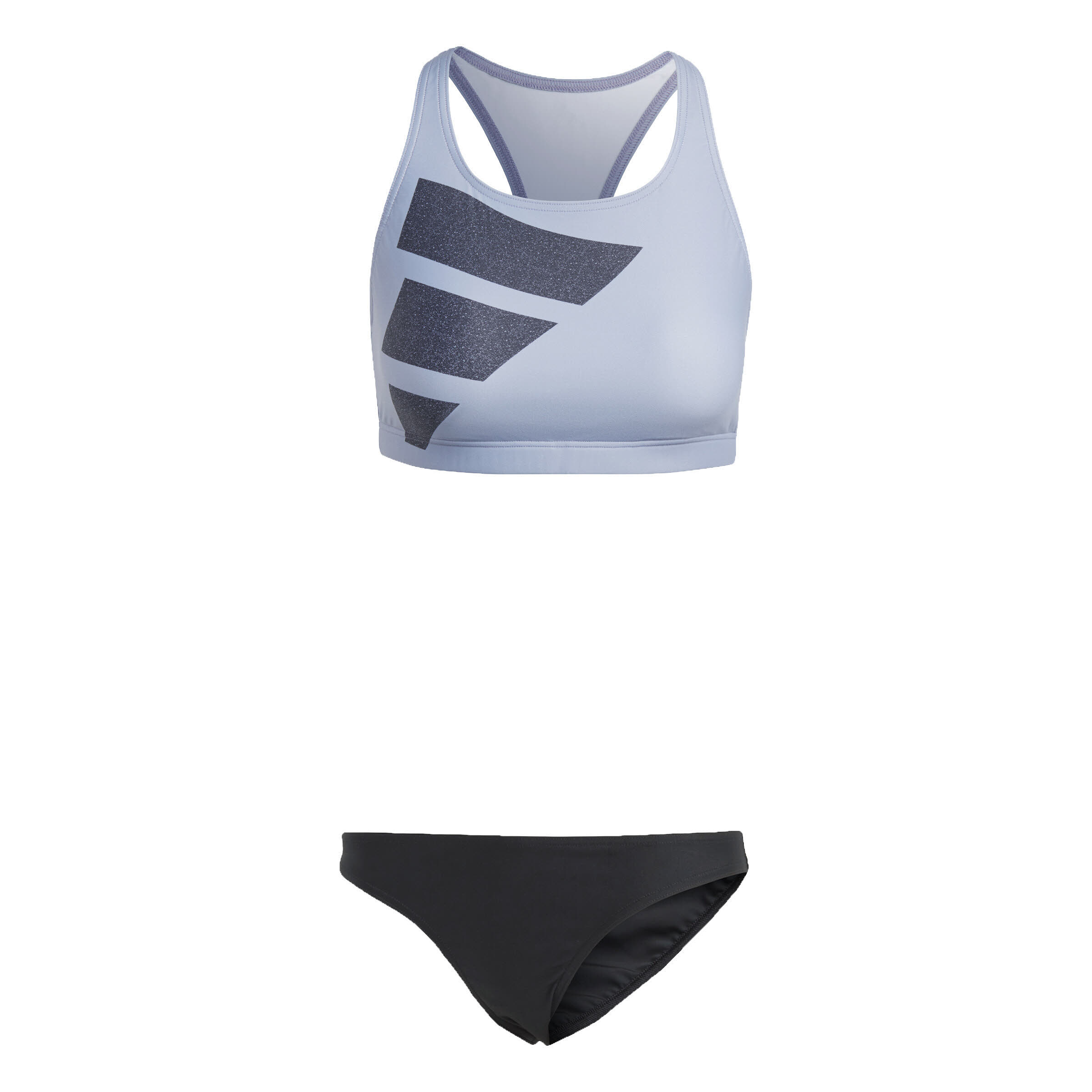 adidas Big Bars Bikini Damen Badeanzug Set Sportbikini silvio/black NEU