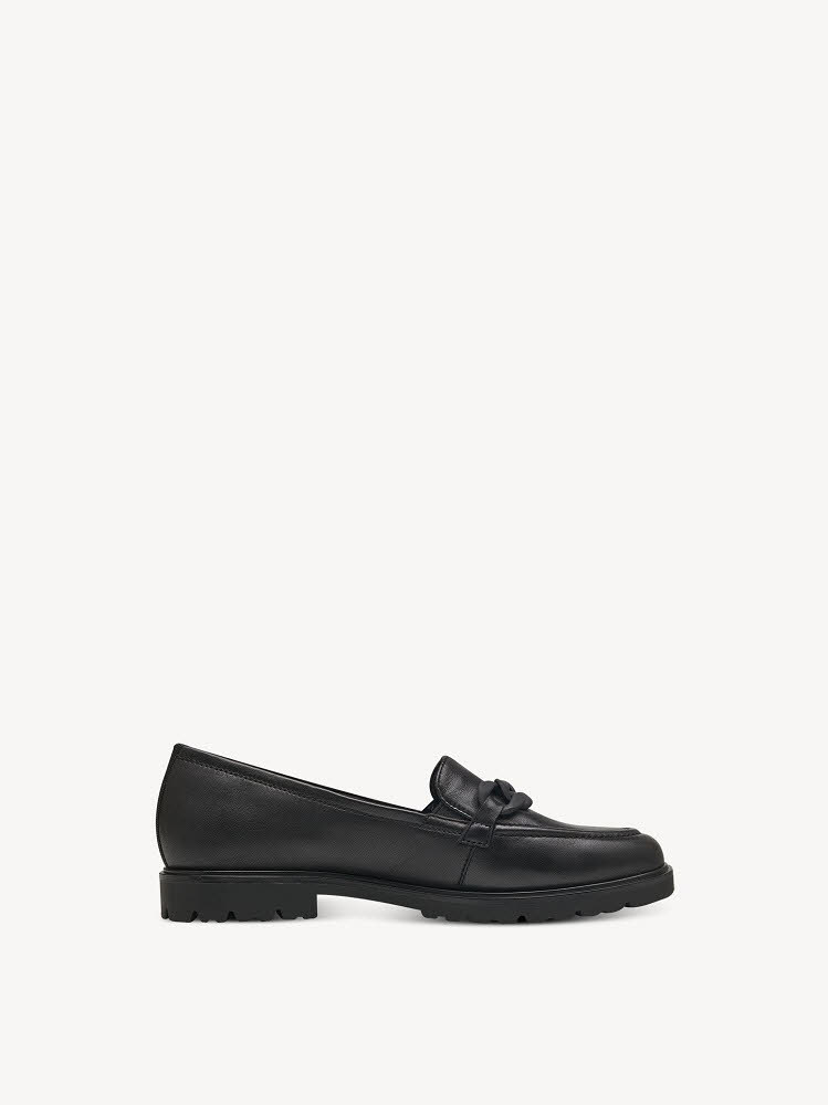 Tamaris Women Slip-on Damen Slipper Modeschuhe black leather