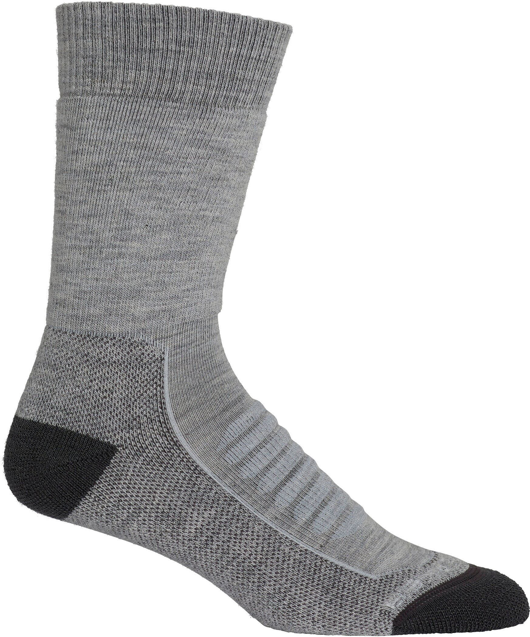 Icebreaker Merino Hike+ Heavy Socken Crew Herren Wandersocken grau