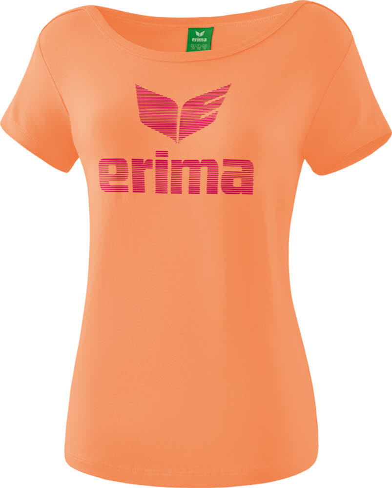 erima ESSENTIAL Mädchen T-Shirt kurz Sport Alltag Freizeit orange NEU