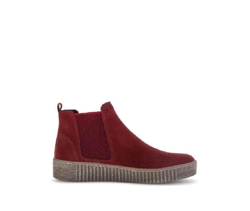 Gabor Chelsea Boots Damen Stiefeletten Modestiefeletten rot