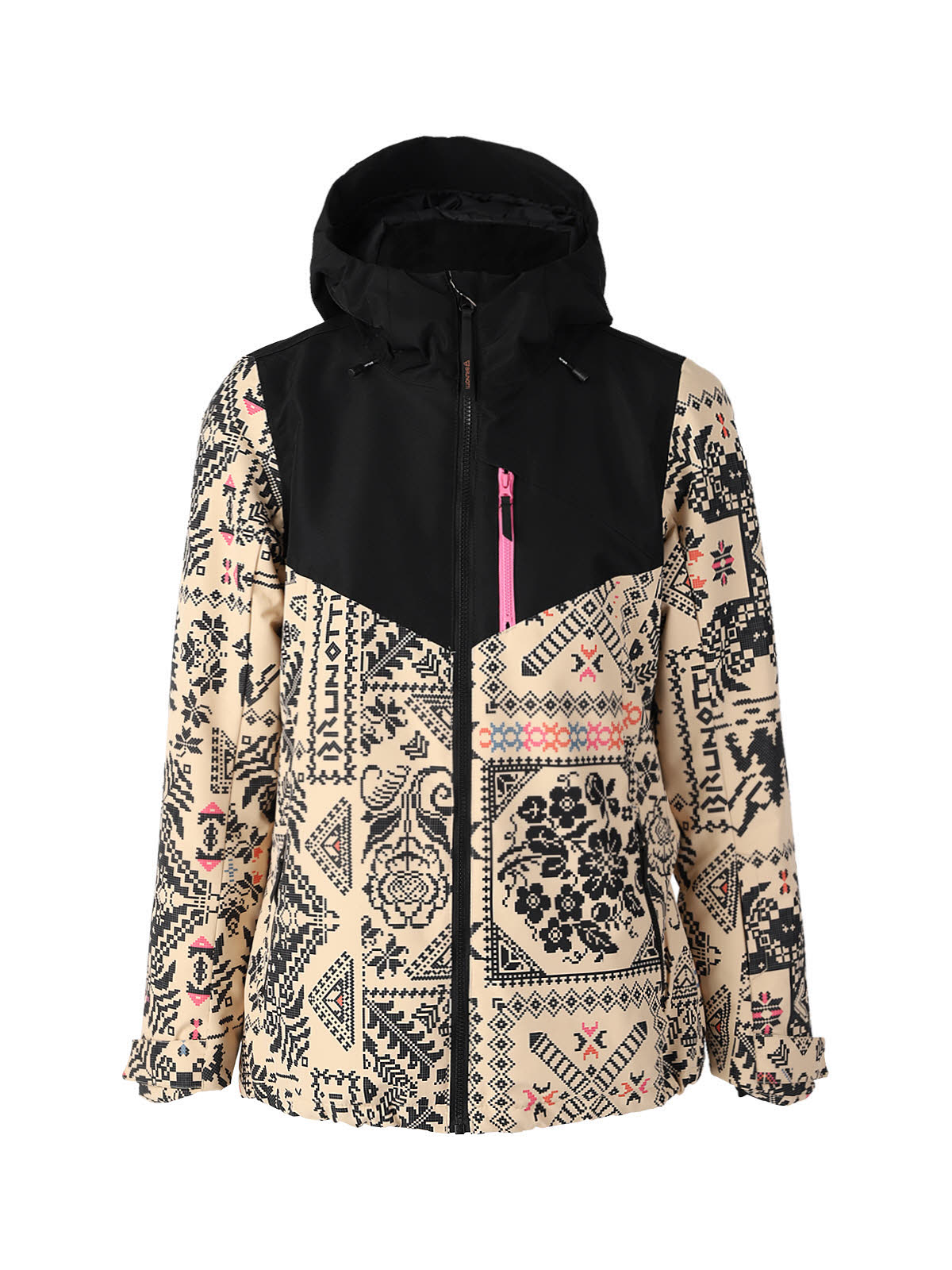 Brunotti Hakuba-AO Damen Skijacke Snowboardjacke Winterjacke schwarz beige