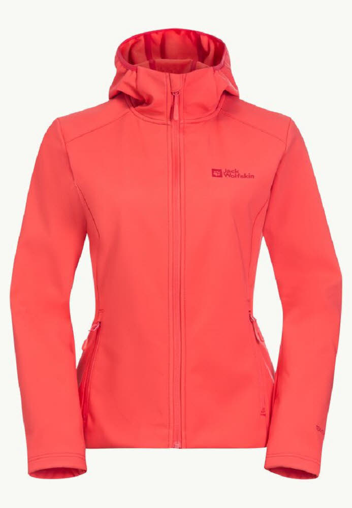 Jack Wolfskin BORNBERG HOODY W Damen Windjacke Outdoorjacke rot NEU