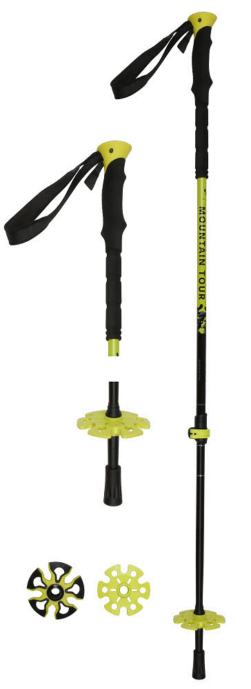 Witeblaze MOUNTAIN TOUR Unisex Touring Poles Tourenskistöcke schwarz/lime