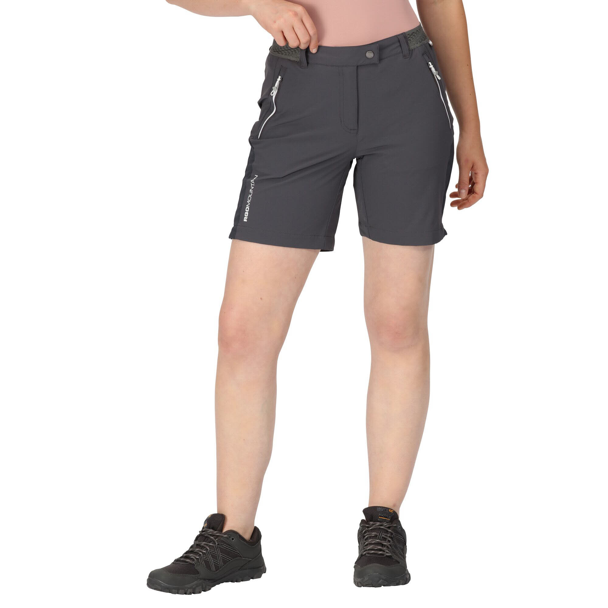 Regatta Mountain II Damen Wandershorts Outdoorshorts Grau