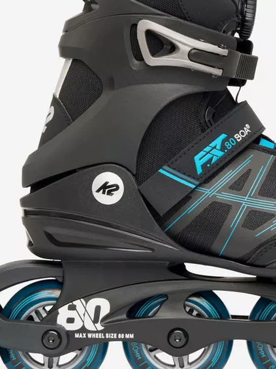 K2 F.I.T. 80 BOA® Inlineskates Komfort BOA Fit System Stability Plus Cuff Herren Schwarz NEU