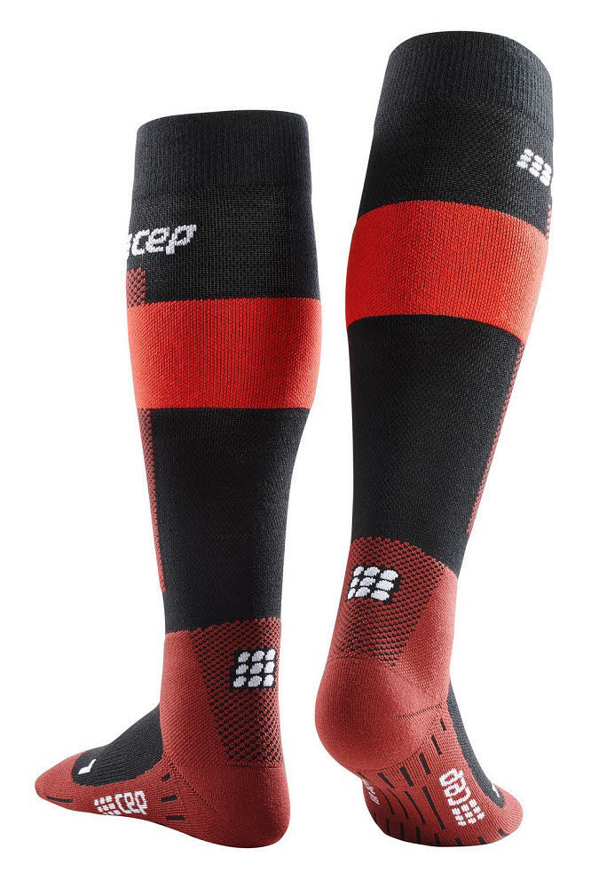 cep MERINO SOCKS SKIING MEN  Herren Skisocken Kompressionssocken rot