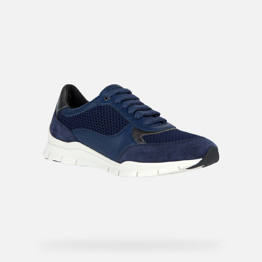 Geox Sukie Damen Low-Cut-Damensneaker atmungsaktiv blau