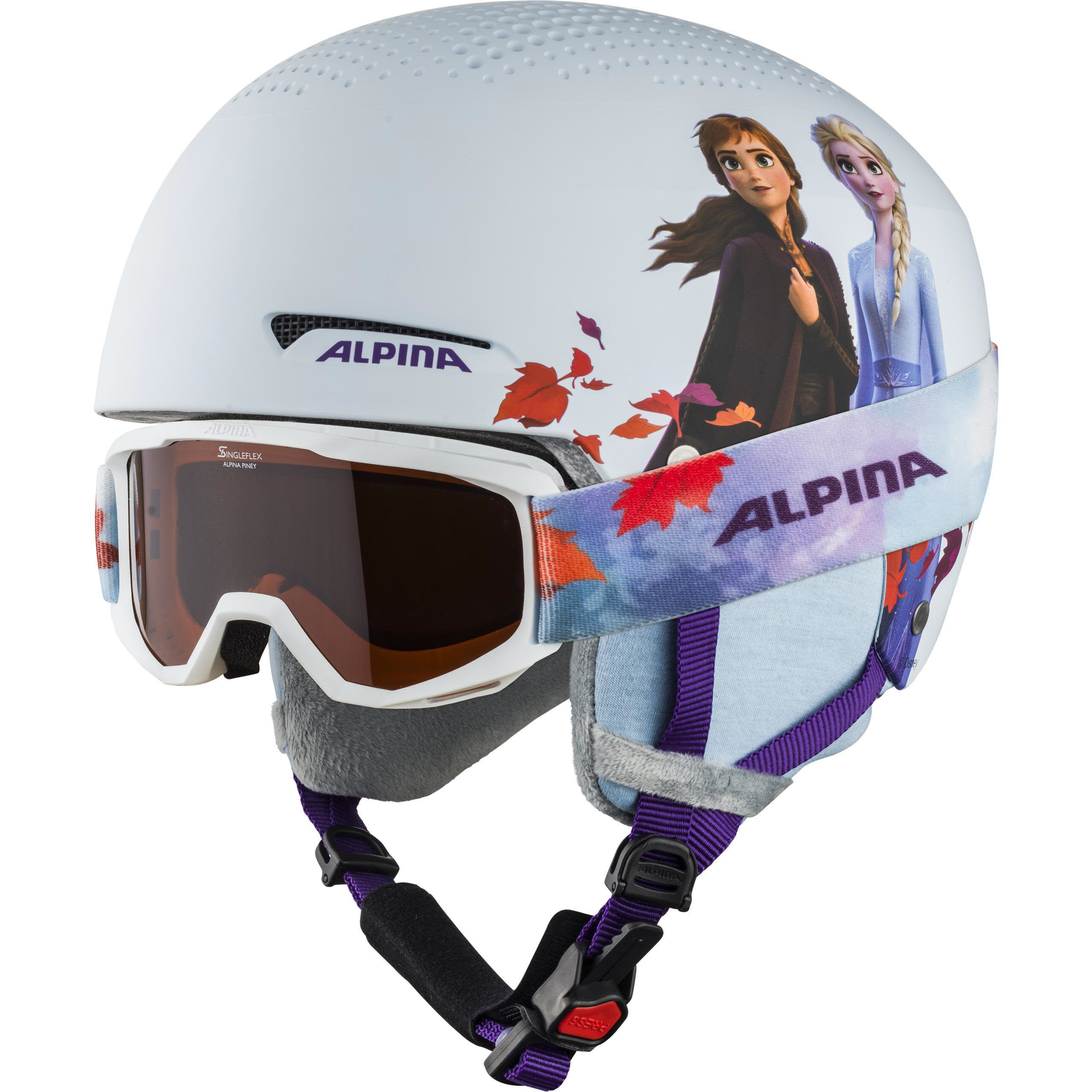 Alpina Zupo Disneyset Frozen II Kinder Snowboard Skihelm Ski Alpin Helm weiß NEU