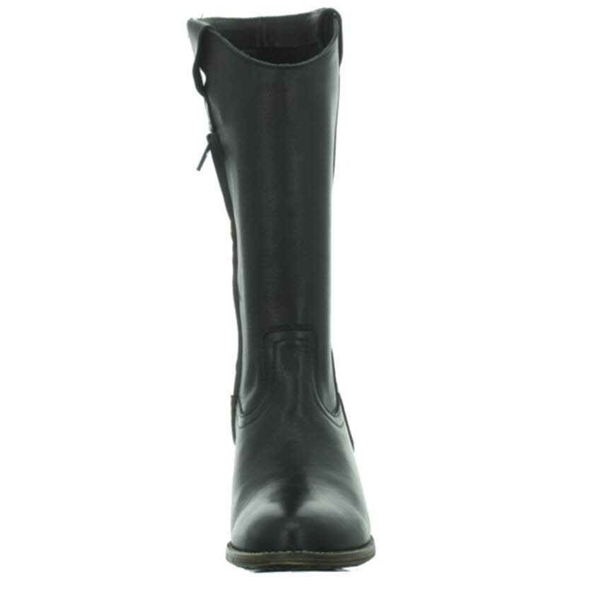 Longo Stiefel Damen Herbstschuhe Lederstiefel ungefüttert modisch schwarz  NEU