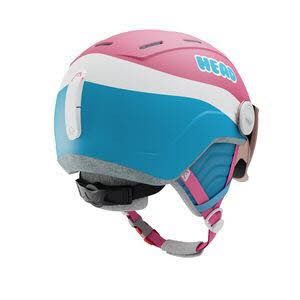 Head MAJA VISOR Skihelm mit Visier Kinder pink blau