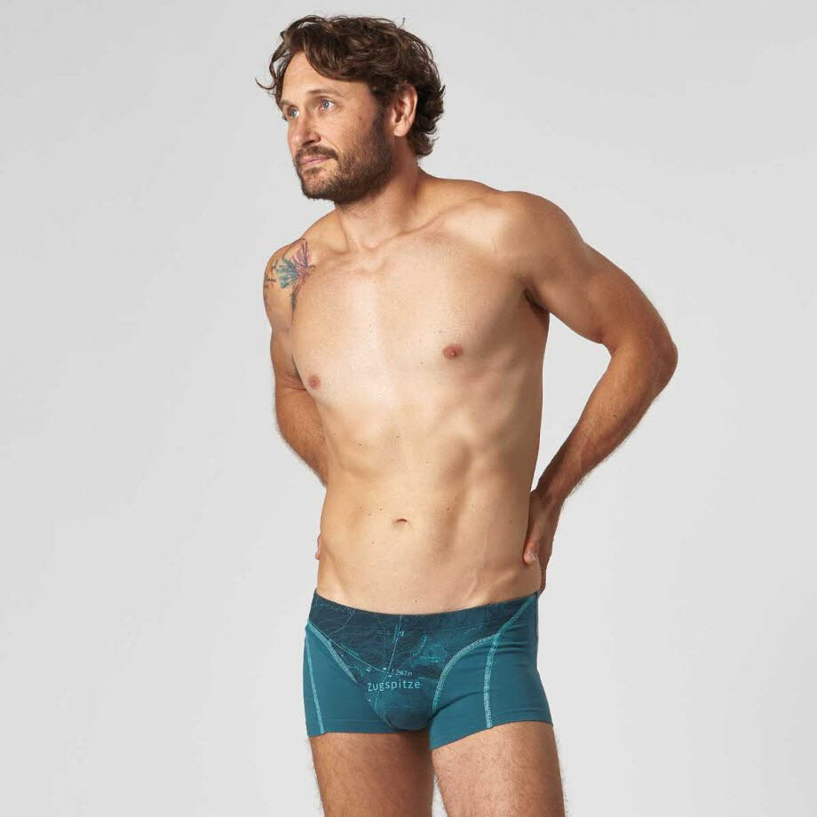 Ein schöner Fleck Erde Zugspitze Boxer Unterhose kurz Herren blau NEU