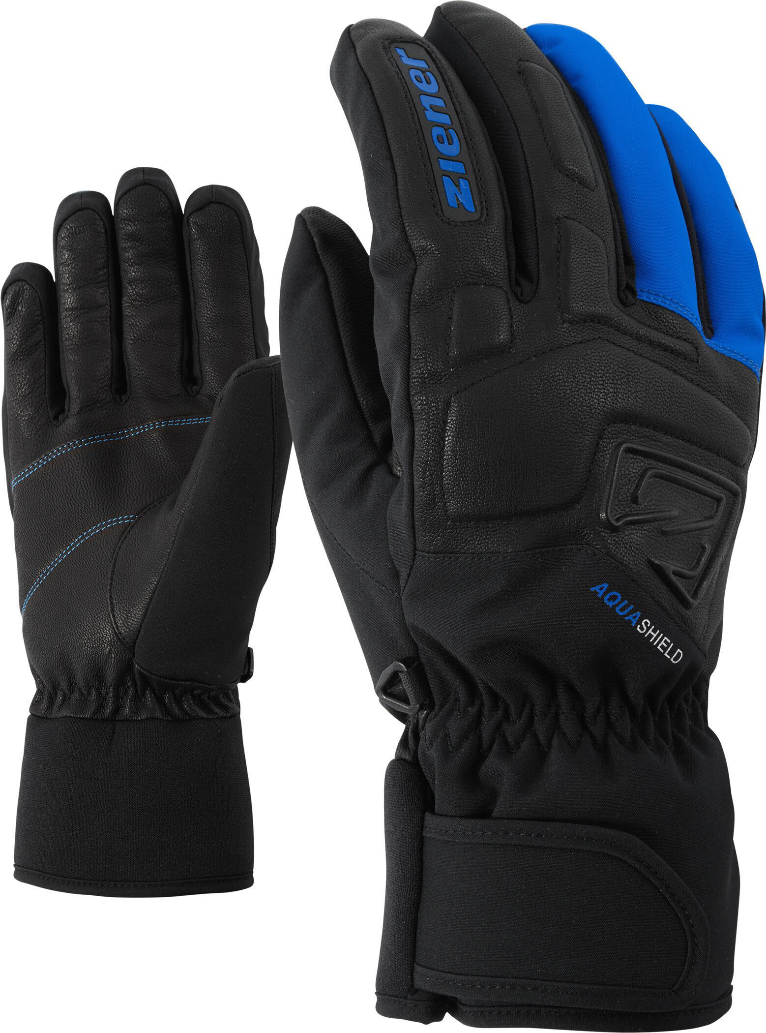 Ziener Glyxus AS(R) Herren Skihandschuhe Finger Ski Alpin wasserdicht winddicht blau