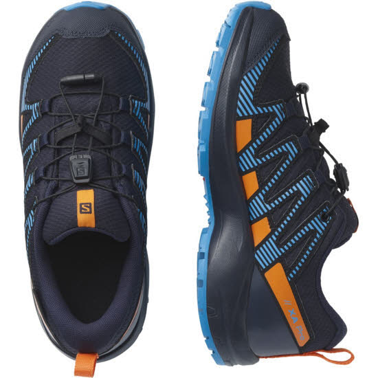 Salomon XA Pro V8 CSWP Junior Kinderschuh wasserdicht Jungen blau