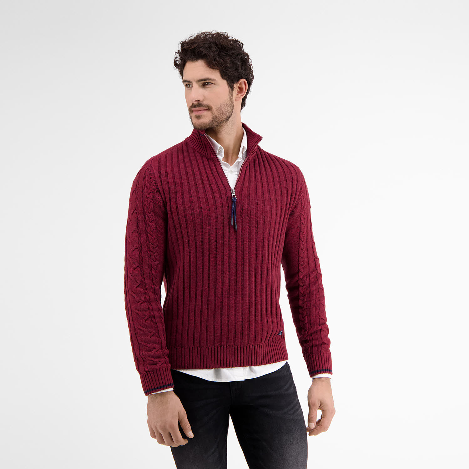 Lerros TROYER Herren Pullover Strickpullover merlot