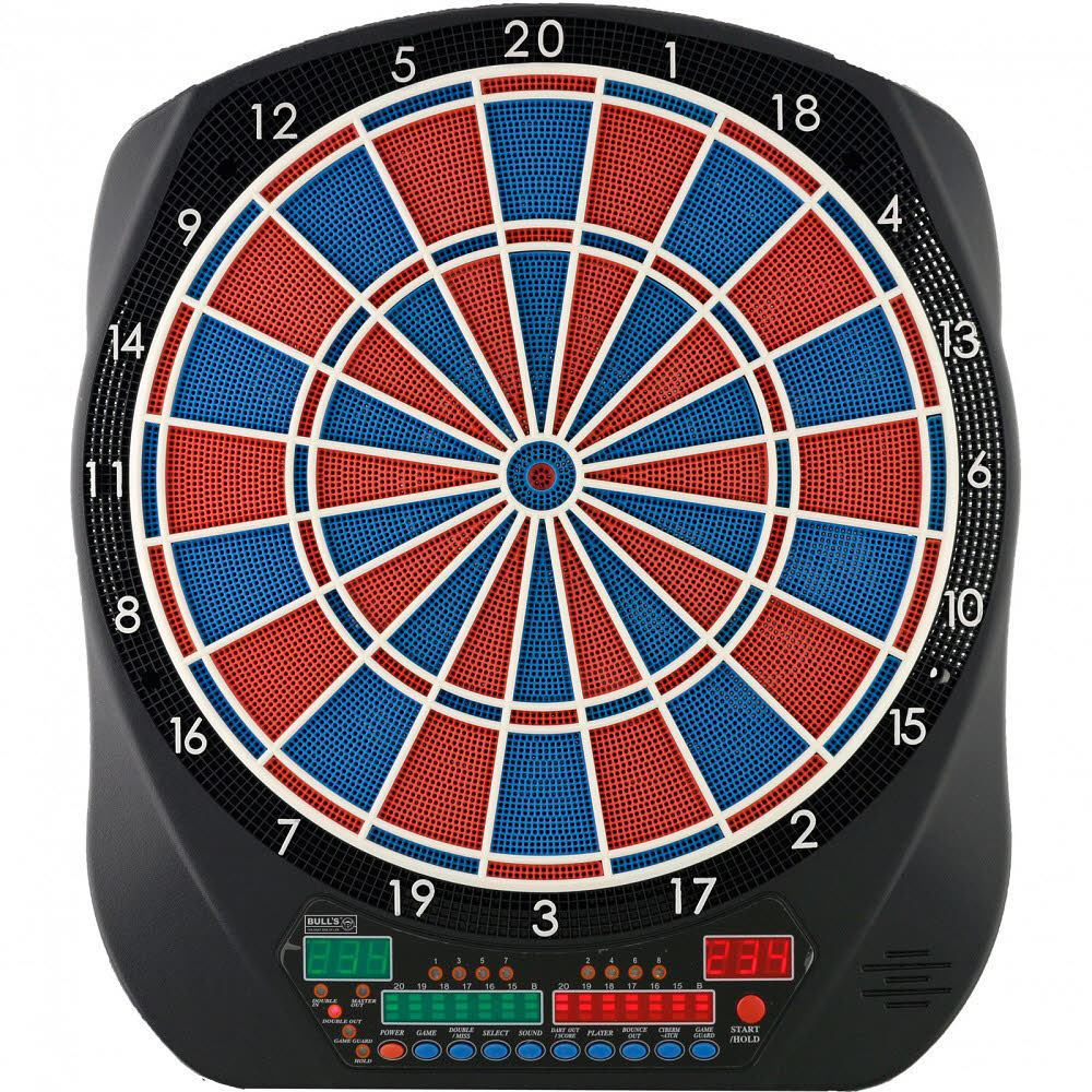 Embassy BULL'S Flash RB Sound Elektronik Dartboard Dartscheibe elektronisch schwarz NEU